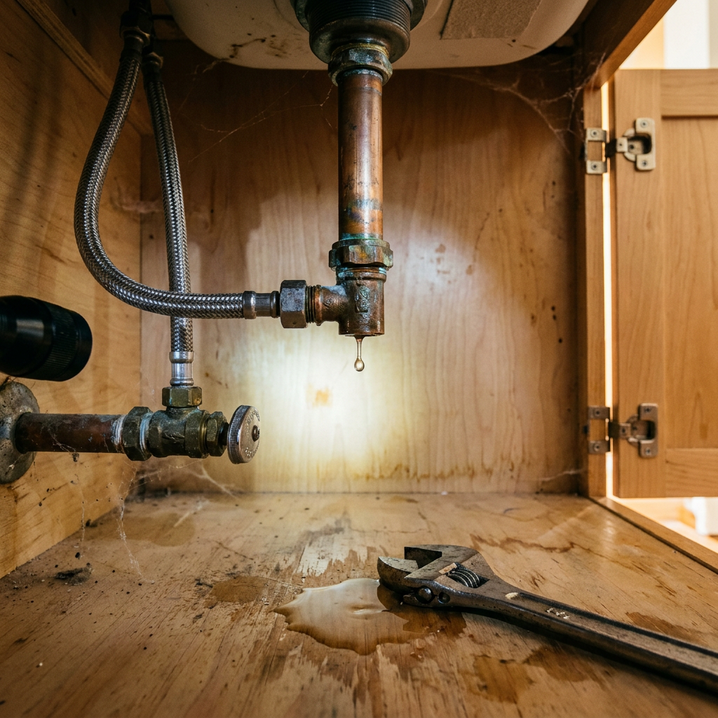 How to Fix a Leaky Pipe Under the Sink — Tighten Compression Nuts, Replace Washers, and Stop Drips