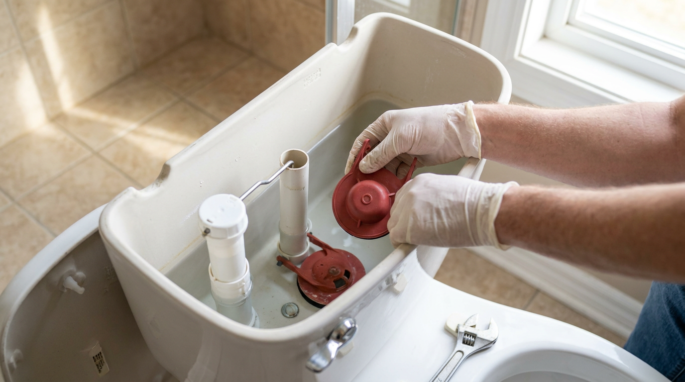 How to Fix a Running Toilet — Replace the Flapper and Fill Valve
