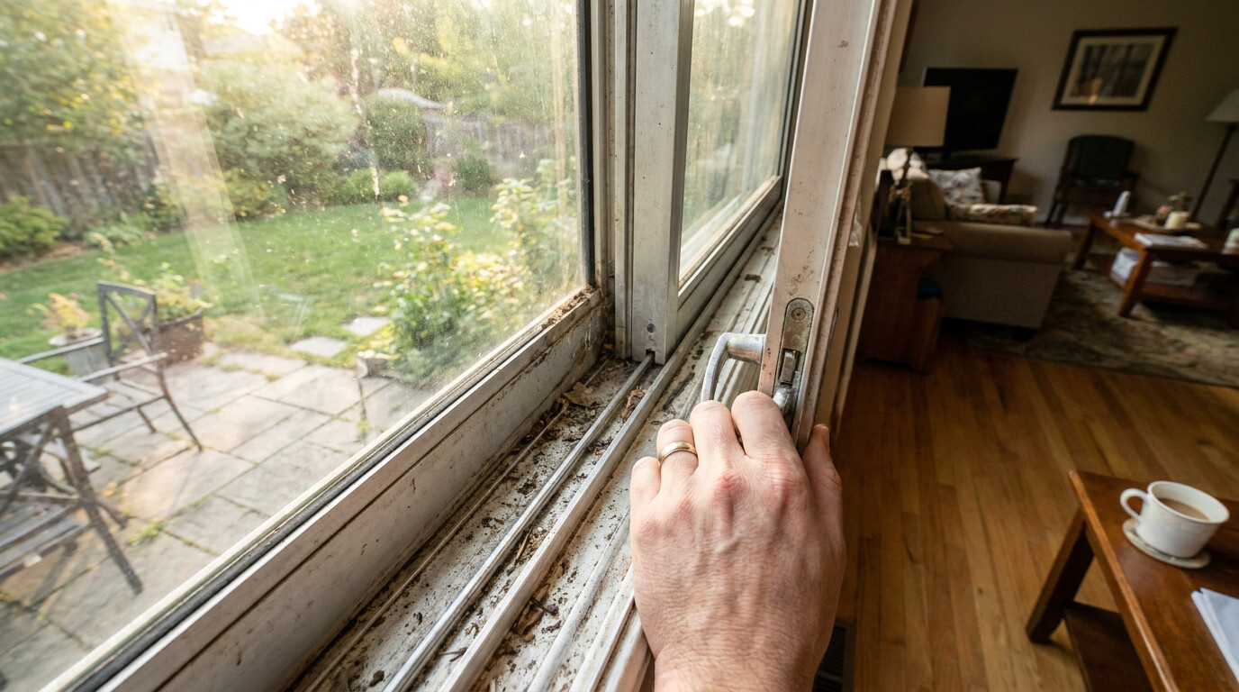 How to Fix a Sliding Patio Door That's Hard to Open — Clean, Adjust, and Replace Worn Rollers